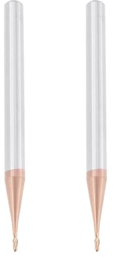 2Pcs 1mm Ball Nose End Mill AlTiN Coated HRC55 Tungsten Carbide voor CNC Graveren