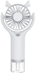 Ventilator met water-mistventilator-ventilator met waternevel-mini-handventilator met vochtigheidsfunctie - Draagbare zakventilator - Oplaadbaar via USB-C - Ventilator met drie snelheden - Geschikt voor reizen/zomer (wit)
