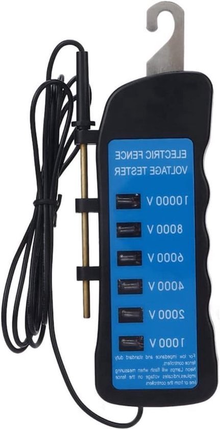 Schrikdraadspanningsmeter 10000V Waterdicht Draagbaar Gereedschap met 6 Stuks Licht voor Boerderij