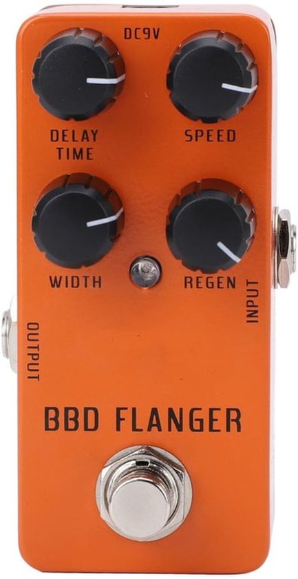 Flanger Pedal, Pure Signal True Bypass Bass True Bypass Flanger Pedal met True Bypass DC9V voor Elektrische Gitaar Bas