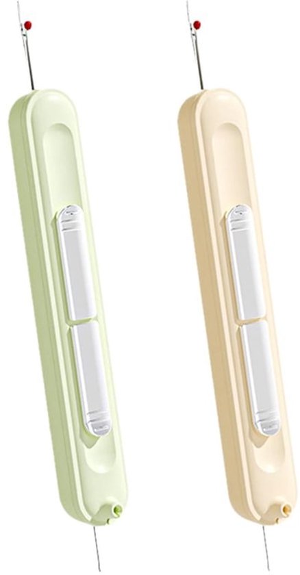 2 stuks 2-in-1 Naald Draad Hulp & Naad Scheider, Naald, Draad Hulp, Hand Naald Draad Hulp, Hand Inklapbare Afneembare Naald Draad Hulp Tool