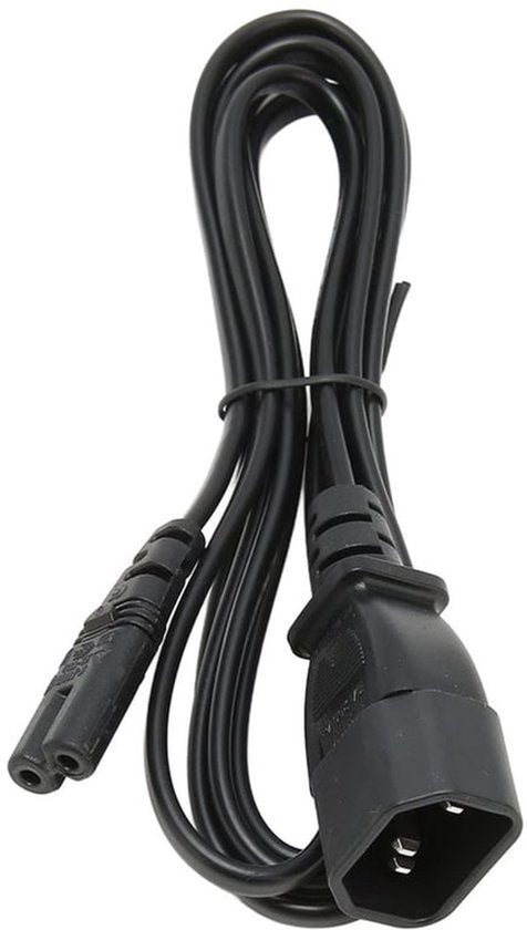 Standaard gegoten IEC 320 C14 naar C7 stekker AC-stekkeradapterkabel PDU UPS, standaard AC-snoer, 10A/110V-240V, (IEC-60320-C14 naar IEC-60320-C7) (6,6 ft/2 m)