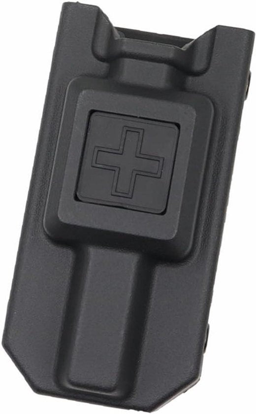 Tourniquet Band Houder - Eerste hulp - Tactisch - Zwart - Nood - Opbergen - Buitengebruik Gereedschap - Rood Model Tourniquet Band Holster Toepassing Tourniquet Houder Case EDC Tool Professionele Opslag voor Buitengebruik.