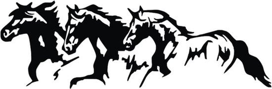 SVG commerce Looppaard stickers, 2 stuks paard mooi dierpatroon carrosserie decor sticker PVC grappige mode zelfklevende autosticker vrachtwagen muur SUV deco tuning styling wrapping, 25 x 8 cm, zwart