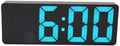 LED digitale wekker, op batterijen, USB-spiegelklok met grote blauwe cijfers met temperatuurweergave voor de slaapkamer, digitale klok
