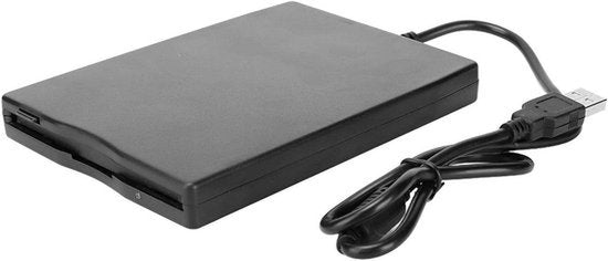 35 inch Externe USB Diskettestation - Laptopaccessoire met Kaartlezer - Plug and Play - Zwart
