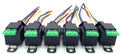6 stuks 5-pins auto-relais-schakelaarbedrading met 5 gekleurde draden, AAN/UIT normaal open auto-relais 12V zekering relaisbedrading met doppenset, 5-pins SPDT-relais met 30A-bladzekeringen
