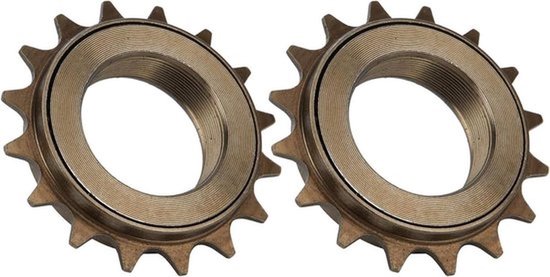 Set van 2 single speed vrijloop cassettetandwielen met 16 tanden, duurzaam materiaal voor soepele fietsprestaties en eenvoudige vervanging van fietsaccessoires