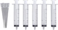 Set van 5 Herbruikbare 20ml Spuiten met Platte Naalden - Inkt Refill Tool voor Kantoorbenodigdheden - Grote Capaciteit