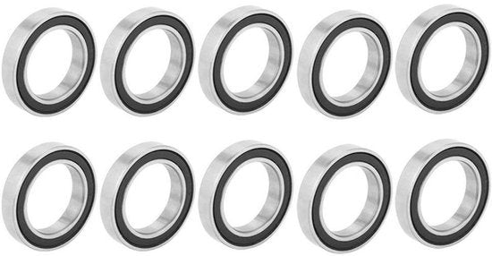 Dubbel afgedichte kogellagers 17mm x 26mm x 5mm voor industriële machines - Hoge snelheid - 10 stuks