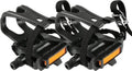Racefiets Fietspedalen - Toeclips - PVC Fietspedalen met clips en riemen kunststof fietspedalen voor spinfiets hometrainer MTB en racefiets