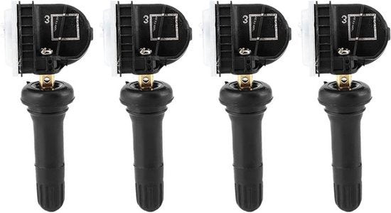 Bandenspanning Controle Sensoren - Auto TPMS - Bandenspanningscontrolesysteem - Ecosport/Fiesta/Focus - 4 Stuks - Geschikt voor Auto's - Zwart.