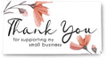 100 stuks Thank You for Support My Small Business Card, kleine bedankkaarten voor online, detailhandel, pakketinzetstukken in cadeauwinkel (9 x 5 cm)