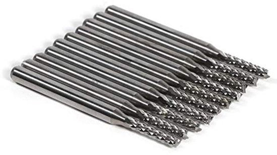 Carbide vierkante frezen 10 stuks 2mm geslepen hardmetaal graveerbits