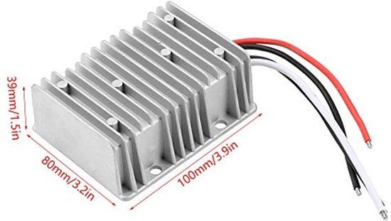 Spanningsomvormer, DC 48V Naar 12V Waterdichte Auto Spanningsregelaar Step Down Converter Spanningsregelaar Voeding 30A 360W, Power Converters
