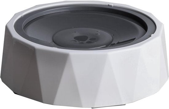 anti knoei drinkbak voor hond en kat van 1100 ml, slow water dispenser voor thuis en op reis, duurzaam en praktisch waterschaal bakje