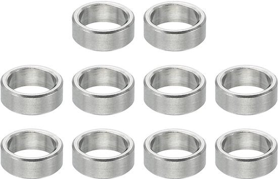 M6 Standoffs - 10 Stuks RVS Spacer - 6,1mm ID x 8mm OD x 3mm L
