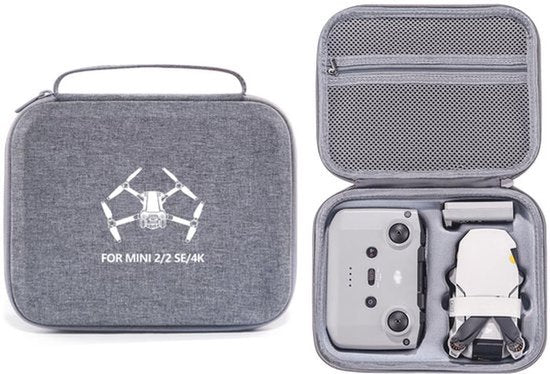 Mavic Mini 2 Draagtas voor DJI Mavic Mini 2/Mini 2 SE/Mini 4k drone-koffer, harde opbergtas, Mavic Mini 2 drone-accessoires, grijs, 20.5*19*10cm, draagtas