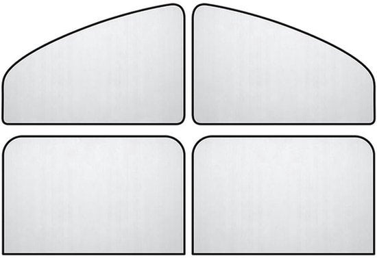 Auto Zonnescherm Zijraam Privacy Scherm Auto Raam Blackout Zonbescherming Magnetisch Gordijn UV Bescherming Zilver