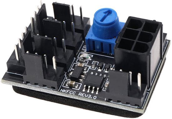 3 Pin 4 Pin Fan Adapter PWM PC Chassis Koelventilator Hub 8 Manier Splitter DC12V Snelheid Controller Gouverneur met 6 Pin Power Port