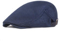 1 x Zomerbaret Ademende Mesh Platte Zomerpet Platte Hoed Herenhoed Zomerhoed Verstelbaar Blauw 35, Blauw
