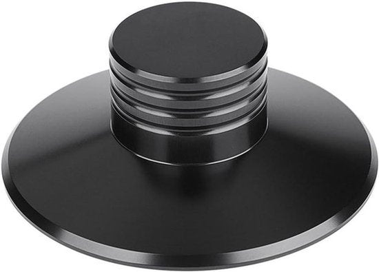Aluminium Record Gewicht Stabilizer voor LP Speler - Vibratie Reducer - Zwart.