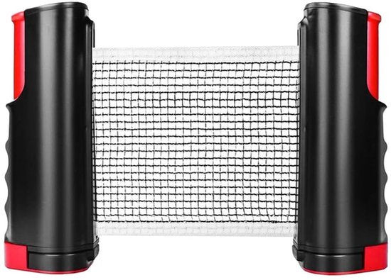 Zwarte Retractable Ping Pong Net - Draagbaar Tafeltennis Net voor Tafel, Kantoor of Keuken