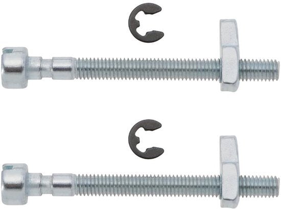 2 Sets Chain Adjuster Tensioner Schroeven Vervanging 530016110 530038593 Compatibel met McCulloch MacCat 335 435 Compatibel met Husqvarna 36 41 136 Metaal
