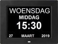 Dementieklok - Klok voor Dementie - Geheugenklok - Dementie klok digitaal - Klok voor Ouderen - Senioren & Alzheimer klok