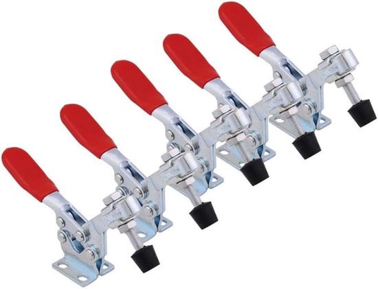 5 stuks Kniehendelspanners voor horizontale verstelling, snelspanner, metalen knevelklem - 227 kg draagvermogen