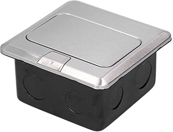 Inbouwstopcontact van roestvrij staal, AC 250 V, grondstopcontact, EU-norm voor schone bekabeling