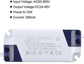 8-12W LED Driver - AC 85-265V - DC 24-42V - 300mA Constant Current