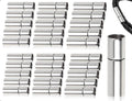 30 stuks eindkappen voor koord kettingsluiting gesp schuiver paracord-sluitingen voor armbanden sieraden maken (2/25/3/4/5/6 mm zilver)