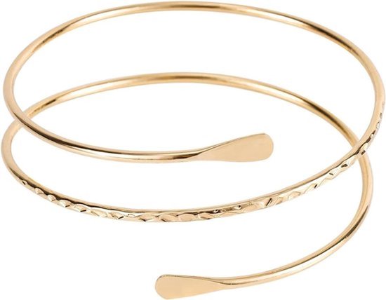 Arm Manchet Sieraden - Vrouwen - Gelaagd Gouden - Minimalistisch - Bovenarm - Armband - Armlet - Accessoires - Geschikt voor - Diverse Kleuren - Arm Manchet Armband voor Vrouwen