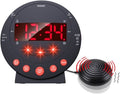 Super Shaker Klok Sonic Bomb Alarm Klok met Bed Shaker Senioren Vibrerende Klok Slaperig Doven Vibrerende Digitale Decibel Rode 113 Decibel Shaker Shaker Shaker Luide Alarm Klok voor