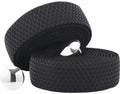 2 rollen zwart stuur griptape PU leer zweet absorberend verbeterd comfortabel fiets stuur gevoerde wraps tapes met metalen pluggen riem voor grindfiets racefiets rijden