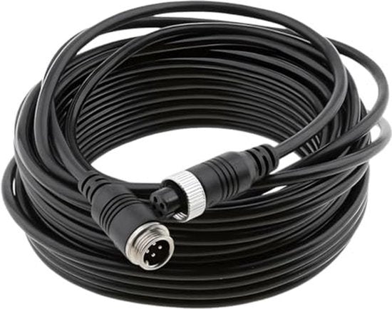 Autovideo verlengkabel, waterdicht en schokbestendig voertuig video monitor achteruitrijd luchtvaartplug kabel, achteruitrijd draad, 4 pin 12V-24V voor auto's, vrachtwagens, camper