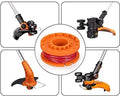 Pakket van 8 spoelen voor grasmaaierdraadspoel voor grasmaaiers, compatibel met WA0010 accugrasmaaier (6 spoelen + 2 afdekkingen)
