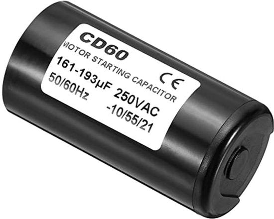Motorstartcondensator, 161-193uF/Mfd 250 VAC 50/60 Hz CD60 startcondensator, motorstartcondensator voor elektromotor, startwerking