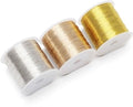 100 m x 3 spoelen, sieraden draad, 0.3 mm, goud zilver knutselen, koperdraad, flexibele draad voor knutselen, knutsel draad, dun, kleurvast en lichtgewicht, dunne knutsel draad voor maken