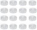 Set van 16 ronde tapijtbeschermers met spikes, vloerbeschermers, bankbeschermers, transparante wieltjes, antislip meubelbeschermers, vloerbeschermers