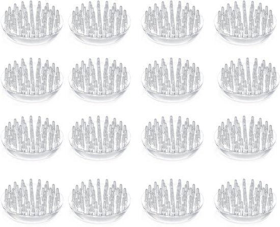 Set van 16 ronde tapijtbeschermers met spikes, vloerbeschermers, bankbeschermers, transparante wieltjes, antislip meubelbeschermers, vloerbeschermers