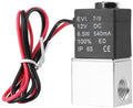 Elektrische solenoïde klep van aluminium, pneumatisch, normaal gesloten, DC 12 V.
