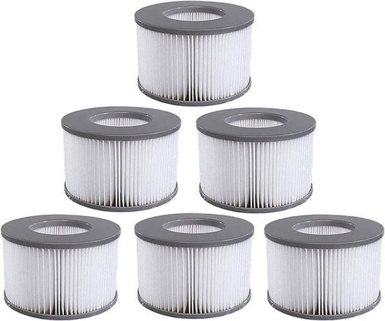 Filterpatronen - 6 stuks - geschikt voor MSPA opblaasbare spa - Mspa bubbelbad filters - MSpa spa filterjacuzzi - opblaasbaar - jacuzzi