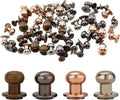 - Rond hoofd schroef knop studs - Klinknagels - 40 set - Lederen reparaties - Geschikt voor DIY - 8x10x10mm - Chicago schroef - Thuisgebruik - Ambachten - 4 kleuren - Jassen - Portemonnee - Handtas - Bagage