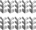 10x Vintage Metalen Hoekbeschermers voor Plinten, Kasten en Meubels - Stootranden