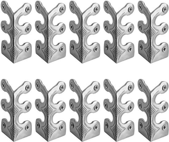 10x Vintage Metalen Hoekbeschermers voor Plinten, Kasten en Meubels - Stootranden