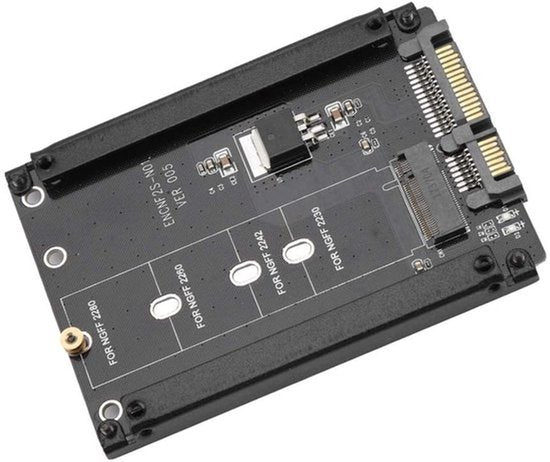M.2 SSD naar 2,5 inch adapter M.2 naar SATA-converter M.2 NGFF naar SATA-adapter, hoge prestaties M.2 naar SATA-converter 22-pins M.2 NGFF naar adapter Plug and Play M.2 naar B-sleutel SATA