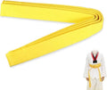 Judo Riem 260 x 4 cm - Wit Geel - Sport Vechtsport Professioneel - Karate Taekwondo Junior - Dikke Stof