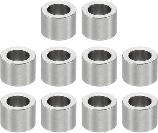 M5 Afstandhouders - 10 Stuks Roestvrij Staal - 5,1 mm ID x 8 mm OD x 6 mm L